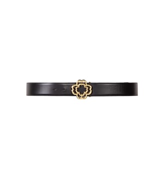 Ceinture moyenne en cuir - Maje - Noir