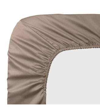 Drap housse b40 satin de coton - Garnier Thiebaut - Rose fumé
