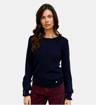pull uni MELAKY - La Petite Etoile - Marine