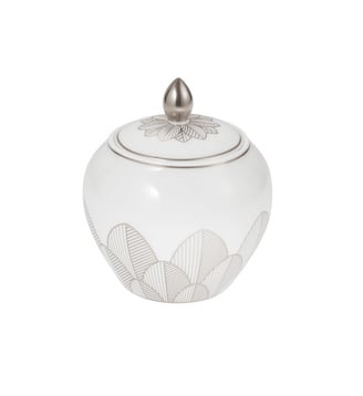 Sucrier 30 cl en porcelaine finition Platine - MALMAISON IMPÉRIALE - Christofle - Platine