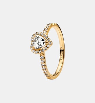 Bague Cœur Surélevé - Pandora - Doré