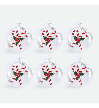 Lot de 6 boules de Noël en verre - La Redoute Interieurs - Transparent