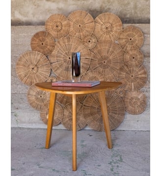 Table basse tripode Donna N°1531- Produit chiné - Debongout - Bois clair