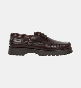 Chaussures Bateau Leif Cuir Pull-Up - Bobbies - Marron