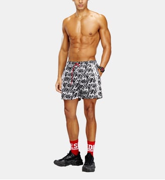 Short de bain avec imprimé logo intégral Diesel