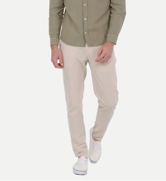 Pantalon en coton et lin - Gili's - Beige