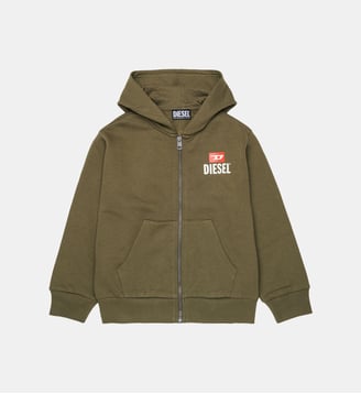 Sweat zippé avec logo - Diesel Kids - Kaki
