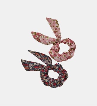 Chouchou en tissu Liberty par lot de 2 - Cyrillus - Liberty poppy and daisy