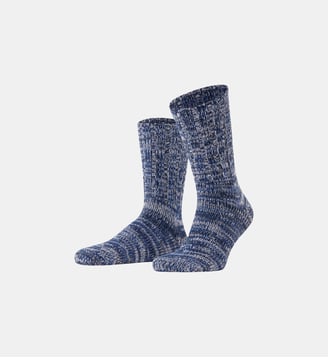Chaussettes Pour Bottes Brooklyn Coton (biologique) - Falke - Bleu poudreux