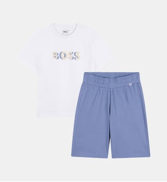 Ensemble t-shirt et bermuda - BOSS Kidswear - Blanc