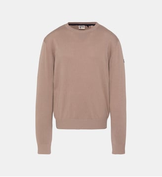 Pull léger col rond - Schott - Beige clair