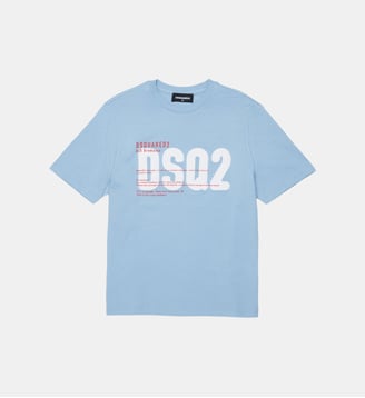 T-shirt avec logo DSQ2 imprimé - Dsquared2 - Brouillard bleu