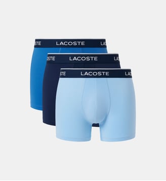 Lot de 3 boxers courts microfibre - Lacoste - Bleu et bleu marine