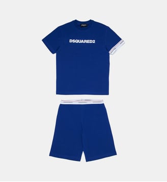 Pyjama avec logo - Dsquared2 - Mazarine bleu