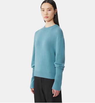 Pull Détail Gros Grain En Cachemire - Lanvin - Bleu