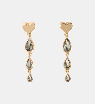 Boucles d'oreille cascades strass - Maje - Doré