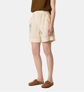 Short Quiwi broderies coton bio - Leon & Harper - Off white