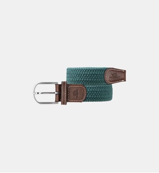 Ceinture tressée élastique unie - Billybelt - Vert