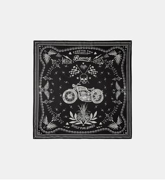 Fooulard medium à motifs BANDANA - Wild - Noir
