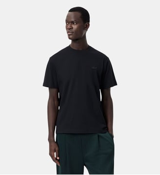 T-shirt jersey crocodile métallisé - Lacoste - Noir
