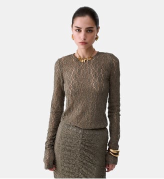 Top en dentelle stretch - Liu Jo - Vert