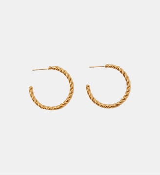 Demi créoles torsadées 30mm acier inoxydable - Balaboosté - Doré