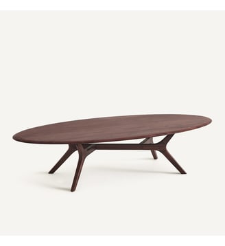Table basse ellipse en noyer massif - AM.PM - Noyer