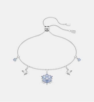 Bracelet Magic, Flocon de neige, Métal rhodié - Swarovski - Blue et rhodium plated