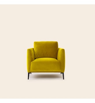Fauteuil  Revêtement en velours - Madura - Jaune