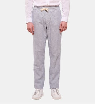 Pantalon coton lin taille élastique - Atelier Privé - Blanc