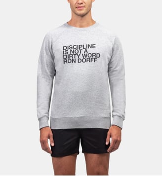 Sweatshirt en coton bio imprimé DISCIPLINE - Ron Dorff - Gris