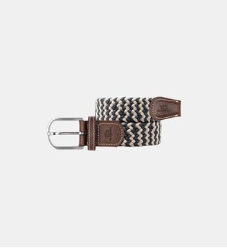 Ceinture tressée élastique Panama - Billybelt - Beige gris