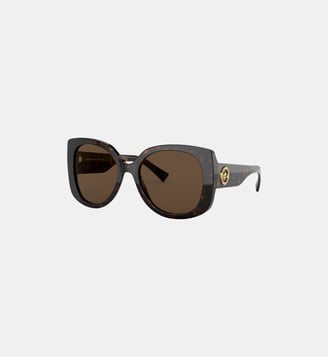 Lunettes de soleil Rectangulaire VE4387 - Versace - Marron foncé