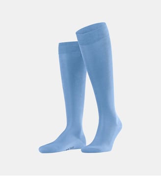 Mi-Bas Tiago Coton (biologique) - Falke - Cornflower bleu