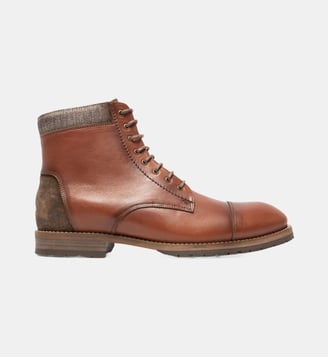 Boots Martigues toile et cuir - Le Formier - Marron