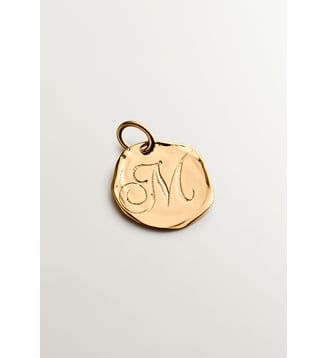 Charme artisanal en argent 925 doré 18K avec initiales M - Aristocrazy - Or
