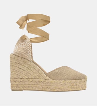 Espadrilles compensées en jute tressée à découpe en V CHIARA Castaner