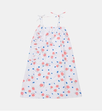 Robe à bretelles avec imprimé fleuri - Marni - Blanc