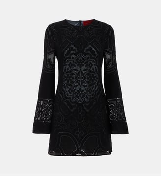 Robe Lacey Mini Supremes Swing Solid Black La DoubleJ