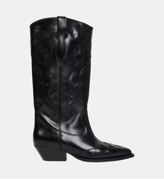 Bottes santiag en cuir - Sandro - Noir