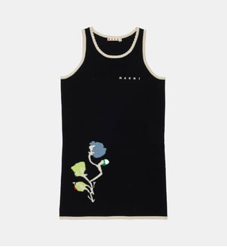 Robe sans manches à motif géométrique - Marni - Noir