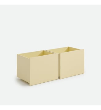 Lot de 2 caissons à roulettes - La Redoute Interieurs - Jaune beurre
