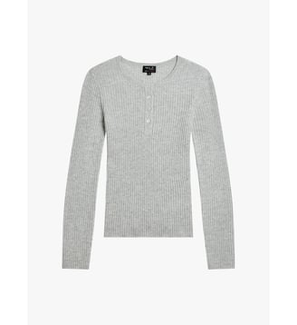 pull en cachemire - Agnès b. - Chiné gris