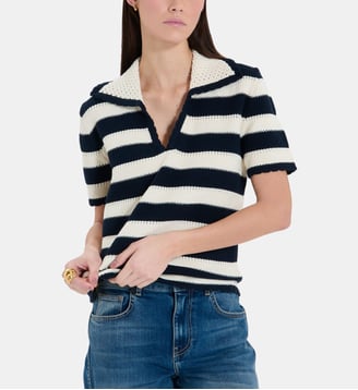 Pull Nickle Rayures - Zapa - Ecrue