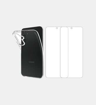 Pack Samsung A54 5G + verre trempé X2 - Essentiel B - Transparent