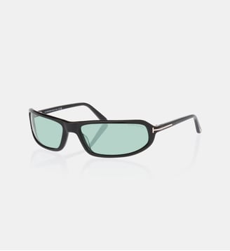 Lunettes de soleil Rectangulaire Addison-02 - Tom Ford - Noir brillant