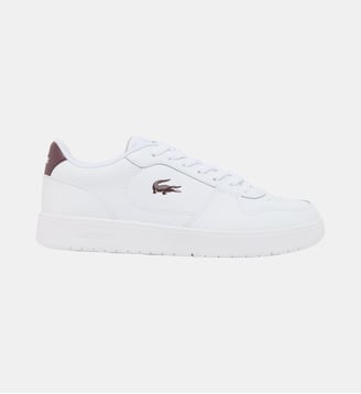 Sneakers Court Ace homme en cuir - Lacoste - Blanc bordeaux