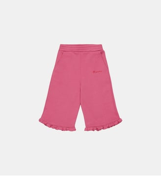 Pantalon en molleton avec volants - Marni - Orchidée rose