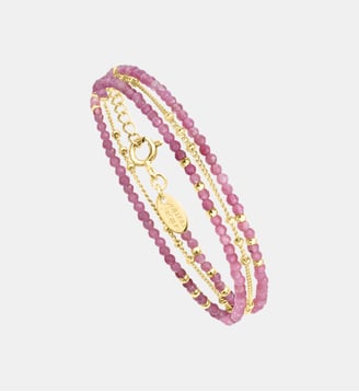 Bracelet 3 tours doré - shani - Caroline Najman - Rose