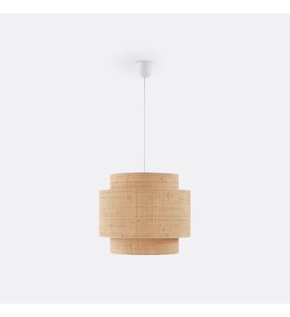 Suspension / Abat-jour double Ø40 cm - La Redoute Interieurs - Naturel